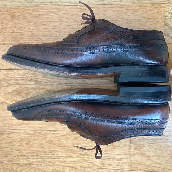 Vtg Johnston & Murphy Wingtip Oxfords Men’s Size 10 Brown Dress Formal Career main image 11